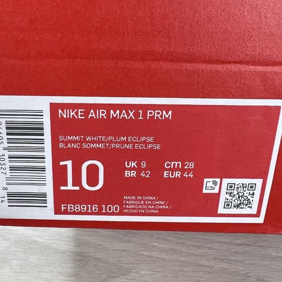 Size 10 - Nike Air Max 1 Shima Shima Summit White / Plum Eclipse FB8916 100 - Picture 12 of 12